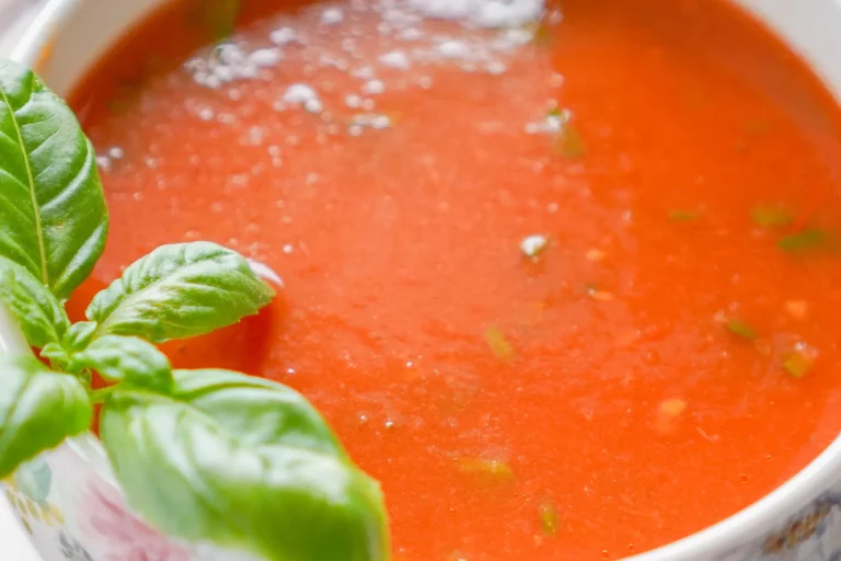 Tomatensuppe mit Keimsprossen